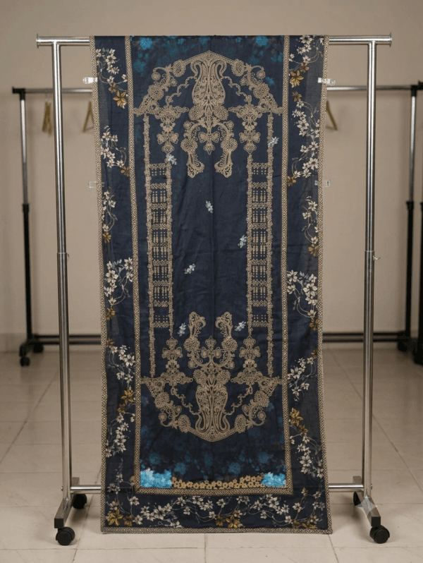 Black & Golden Printed Lawn Dupatta