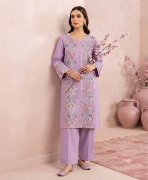 Lilac Embroidered Lawn 2 Piece Stitched Suit