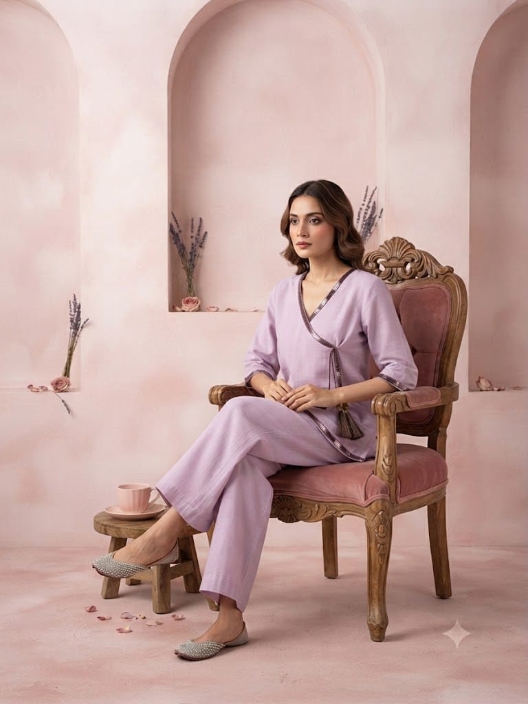 Lilac Andrakha Lawn 2 Piece Suit – Ready to Wear - Image 3