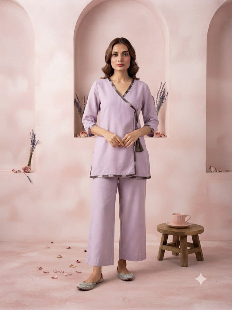 Lilac Andrakha Lawn 2 Piece Suit – Ready to Wear - Image 4