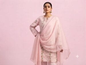Lawn Pink Embroidered 3 Piece Suit - Unstitched
